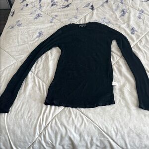 Vince Classic Black Long Sleeve Top